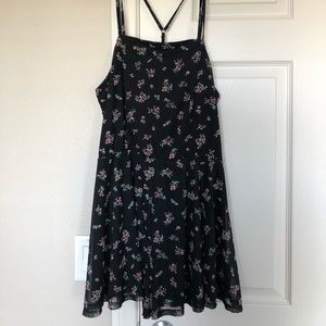 Black floral print romper!